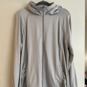Grey/White Herringbone Track Jacket - XXL
